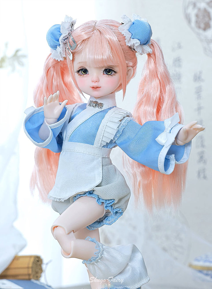 BJD Yenny & Penny - U1265 Original & Authentic BJD Girl Doll – Cute Resin SD-Style Doll with Multiple Poseable Joints- 1/6 Scale