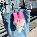 Cute Ice Cream Plush Pendant Keychain, Festive Small Gift, Ice Cream Bag Charm, Hanging Decoration #PN5004