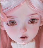 BJD Yurou – U1261 Official Girl Doll | Poseable Resin Doll with Pink Bunny-Ear Hat| Humanoid Figure| 1/4 Scale
