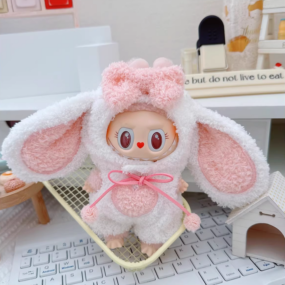 Cute Labubu Clothes - Kawaii Bunny Overalls Outfit