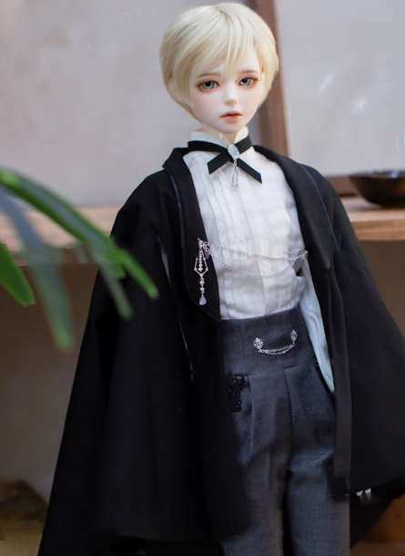 [Doll Clothes] Custom-Made BJD SD School Uniform with Academy-Style Cape & Figurine Pants (1/6, 1/4, 1/3 Male Dolls)