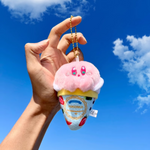 Cute Ice Cream Plush Pendant Keychain, Festive Small Gift, Ice Cream Bag Charm, Hanging Decoration #PN5004