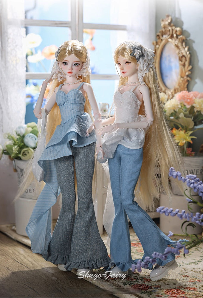 BJD Wenwen & Nuannuan - U1264 Authentic BJD Doll  | Dress-Up Dolls with French Vintage Style | Handmade Resin Humanoid Dolls| 1/4 Scale
