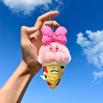 Cute Ice Cream Plush Pendant Keychain, Festive Small Gift, Ice Cream Bag Charm, Hanging Decoration #PN5004