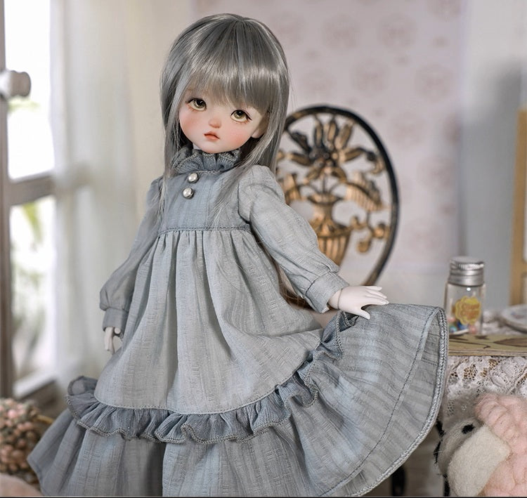 BJD Autumn/Winter Vibe with Lamb Headscarf - U1263 Original BJD Girl Doll | SD-Style Cute Poseable Doll- 1/6 Scale