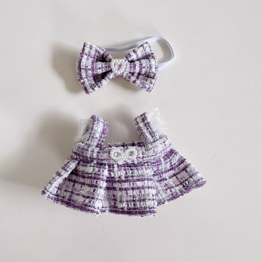 Cute Labubu Clothes - Heart Dress Outfit with Accessories