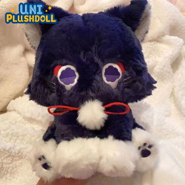 Genshin Handmade Luxury Wanderer Pet Scaramouche Cat Toy Cosplay Mascot Doll Gift, Genshin Scarameow Plushie
