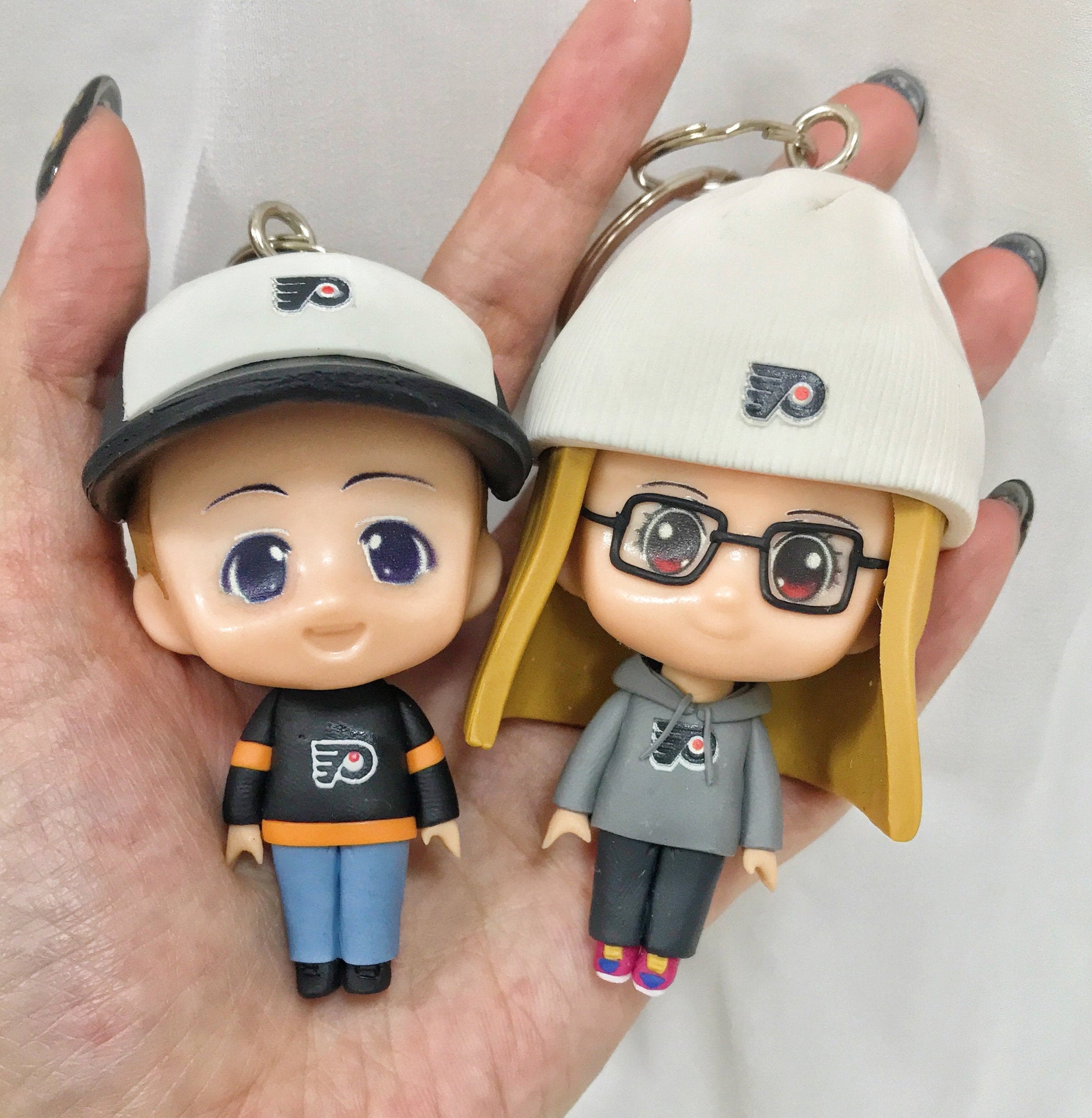 Customizable Figure Keychains Personalized Handmade Figure Polymer Clay Keychain | Custom Figurine F ...
