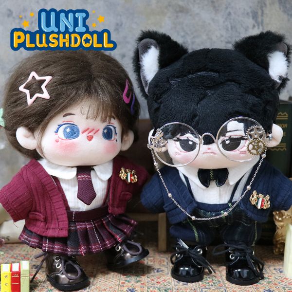 Uni Plush Doll Academic Knitted Autumn and Winter Coat British Uniform 20cm Plush Cotton Doll Clothes