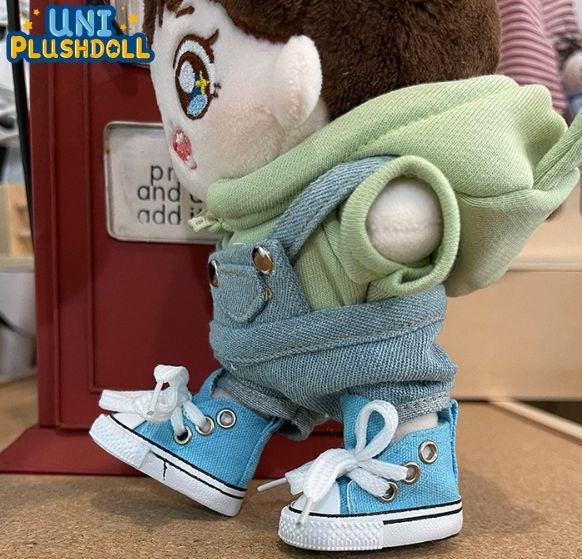 Uni Plush Doll Casual Lace-Up Canvas Shoes  20cm Plush Cotton Doll Shoes (clothes)