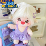 Uni Plush Doll Girl’s Purple Suspender Skirt 20cm Plush Cotton Doll Clothes