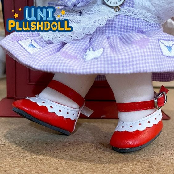 Uni Plush Doll Lace Leather Shoes 20cm Plush Cotton Doll Clothes