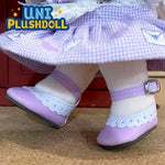 Uni Plush Doll Lace Leather Shoes 20cm Plush Cotton Doll Clothes