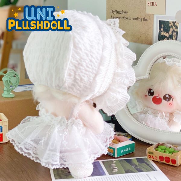 Uni Plush Doll Little Fudie Suspender Skirt Baby Hat  20cm Plush Cotton Doll Clothes