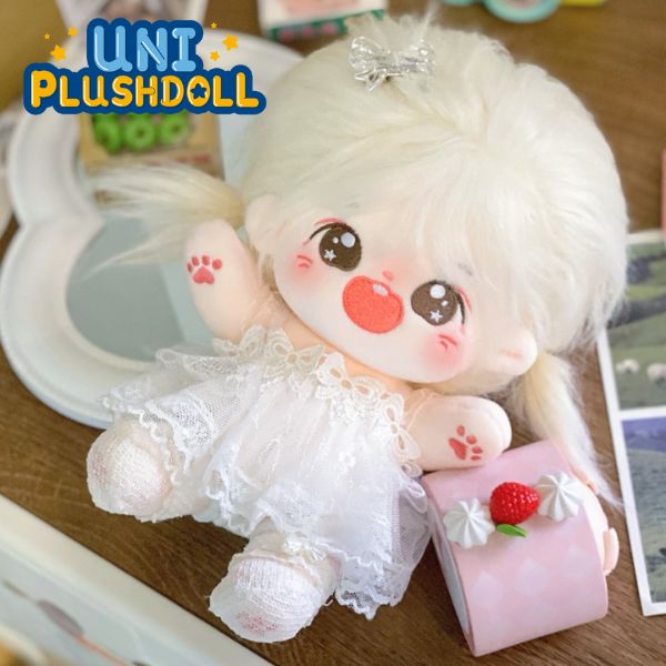Uni Plush Doll Little Fudie Suspender Skirt Baby Hat  20cm Plush Cotton Doll Clothes