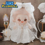 Uni Plush Doll Wedding Dress 20cm Plush Cotton Doll Clothes